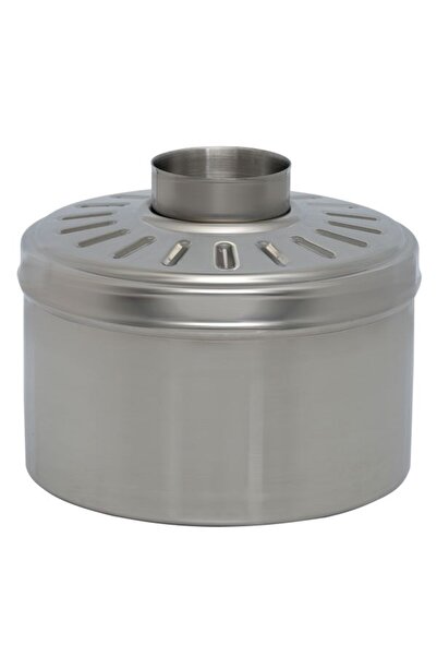 Generic Barq Al Haya stainless steel date tahini container, 14 cm, large - si...