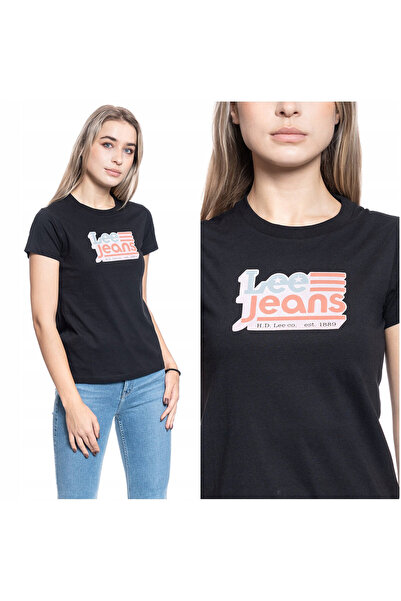 Lee Tricou Dama, Lee, Tricou Cu Guler Rotund, Croiala Slim, Maneci Scurte, Ma...
