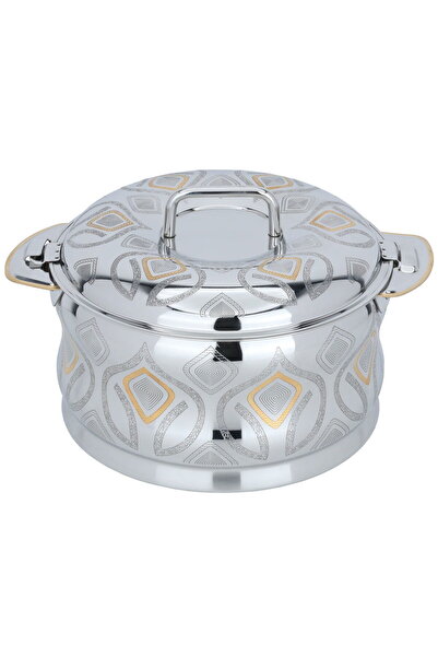 Generic Al Saif Gallery Steel Food Container, 2.5 Liters - Silver