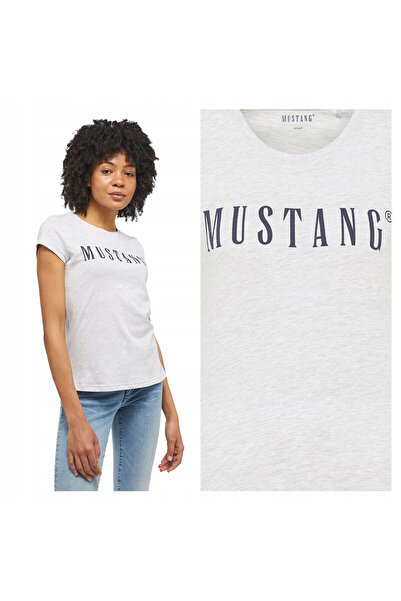 Mustang Tricou Dama, Mustang, Alina C, Regular Fit, Decolteu Rotund, 100% Bum...