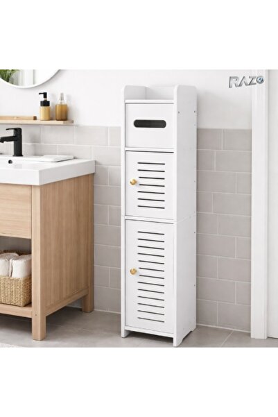 Razo RAZO Bathroom Storage Cabinet, Multifunctional Vertical Design, 2 Doors,...