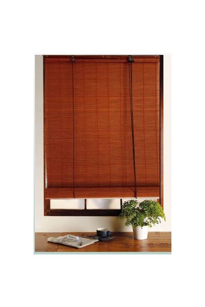 TEKZEN Doğal Bambu Katlamalı Stor Perde, Güneş Kırıcı ,Mutfak&Balkon&Ofis