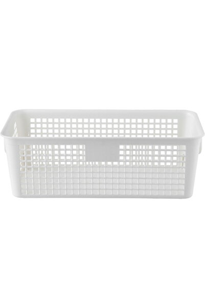Generic Saifso Plastic Storage Basket, 26.5x14.8x8.8 cm - Beige