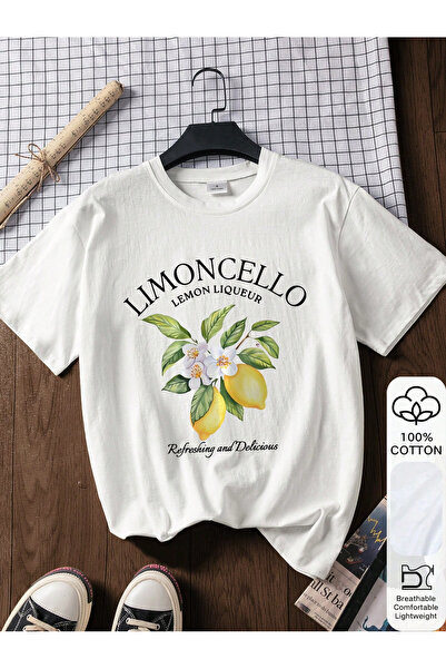 CONSTRAİN Γυναικείο μπλουζάκι με στάμπα σε μαύρο χρώμα Limoncello, μεγάλου με...