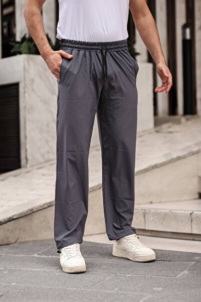 BİRBEYSTORE Men's Bottom Sweatpants Parachute Thin Fabric Elastic Cuffs Baggy...