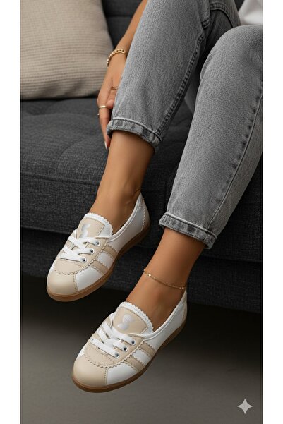 StWenn أحذية رياضية نسائية برباط، أحذية باليه مخططة كلاسيكية مريحة للاستخدام ...