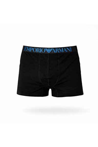 NoNameStore7 Men's Boxers, Set of 3, 95% Cotton, Black