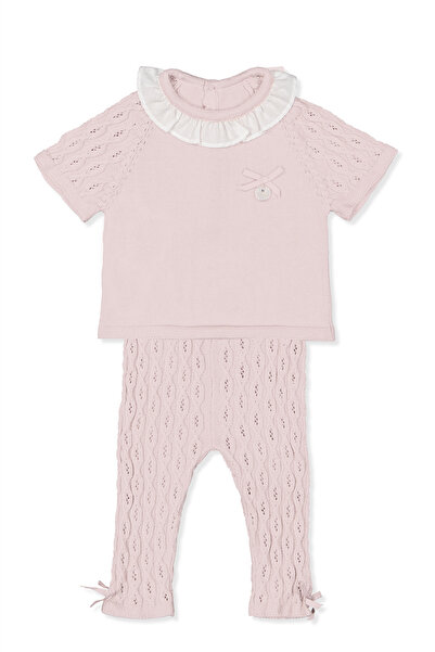 Bebetto TRİKO İKİLİ TAKIM (BURGU DESEN) PEMBE
