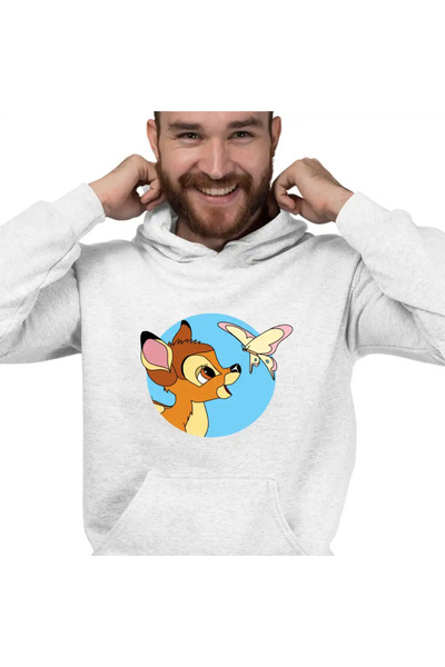 OEM Men's Sweatshirt Bambi Butterfly Nature Deer