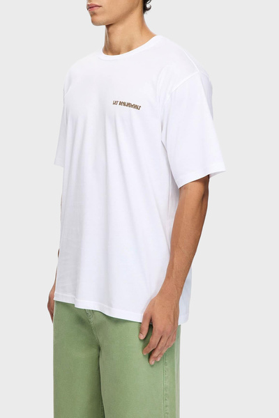 LES BENJAMINS Чоловіча футболка з принтом на спині, з бавовняної тканини, віл...