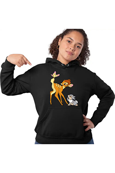 OEM Women's Sweatshirt Bambi Butterfly Thumper Rabbit Tail