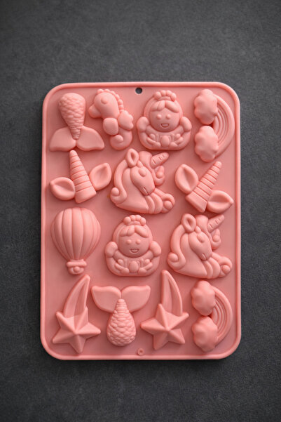 Adana Pasta Malzemeleri BT-149 SİLİKON KALIP DENİZ KIZI UNICORN GÖKKUŞAĞI TEM...