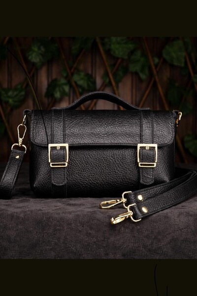 ATÖLYE ZÜMRA Kadın Hakiki Deri Çapraz Askılı El ve Omuz Çantası