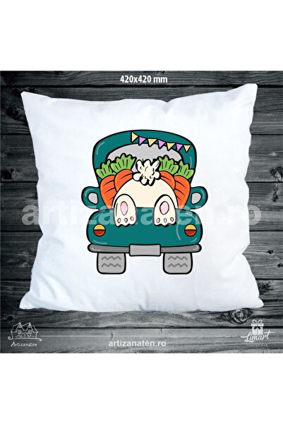 LimArt Multicolored Easter decorative pillow 45x45 cm - festive Easter design