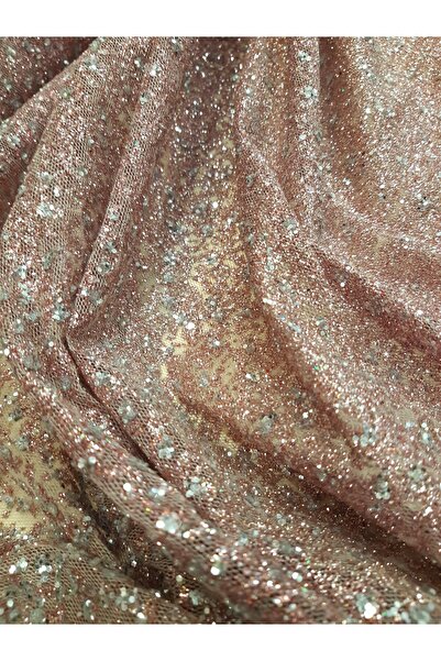 Safir Kumaş Abiyelik Özel Olarak Degrade (Renk Geçişli) Simlenmiş Taftamsı Ku...