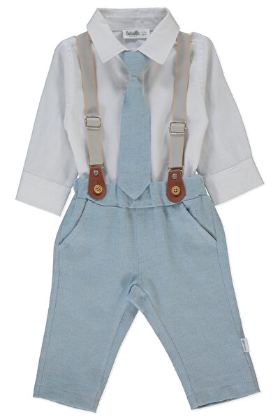 Bebetto طقم بنطلون منسوج من قطعتين (ليتل سيير) أزرق