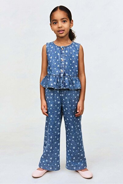 H&M 2-piece printed denim set