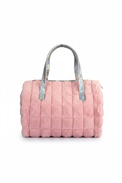 TAKIŞTIR Pembe Renk Peluş Makyaj Çantası