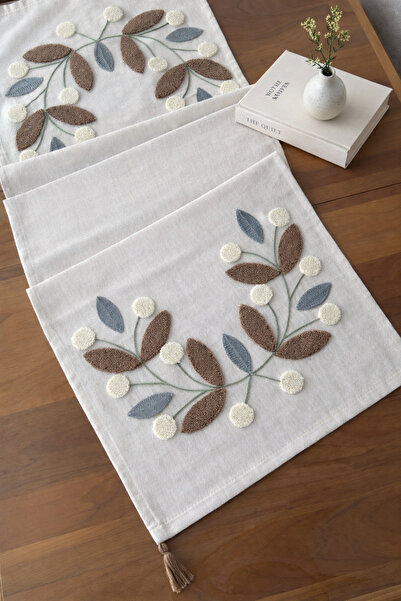 metin tekstil Punch Decorative Linen Runner