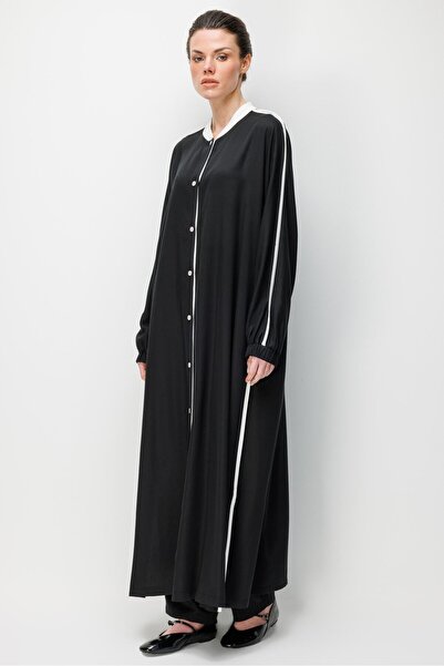 Micca %100 Doğal LyoCELL Dökümlü Soft Hissiyat Spor Bant Detaylı Maxi Tunik F...