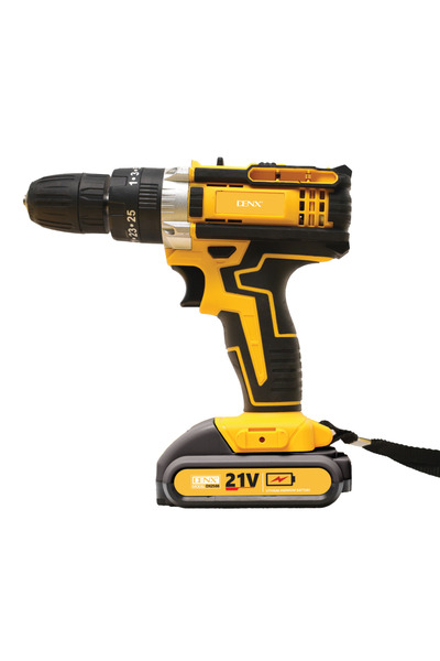 Primo مثقاب كهربائي DENX- DX2588، بطارية ليثيوم 21 فولت، جيرسي هوم، البناء، ا...