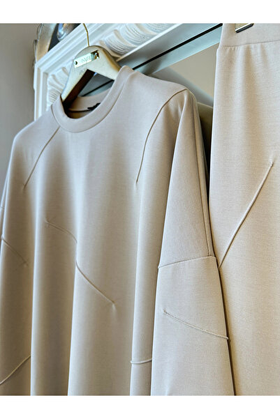 Invee Kadın Oversize Takım - Bej