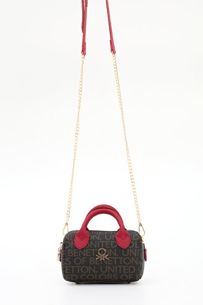 United Colors of Benetton Women's Shoulder Bag Brown-Red Bnt1788