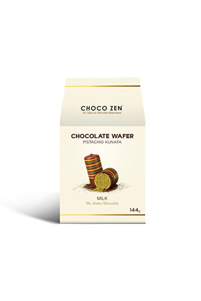Choco Zen Dubai Chocolate (144g) Pistachio Kunafa Milk Chocolate Wafer Rolls ...