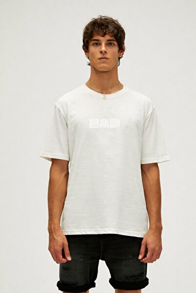 Bad Bear Maze Men's White Tshirt Off-White