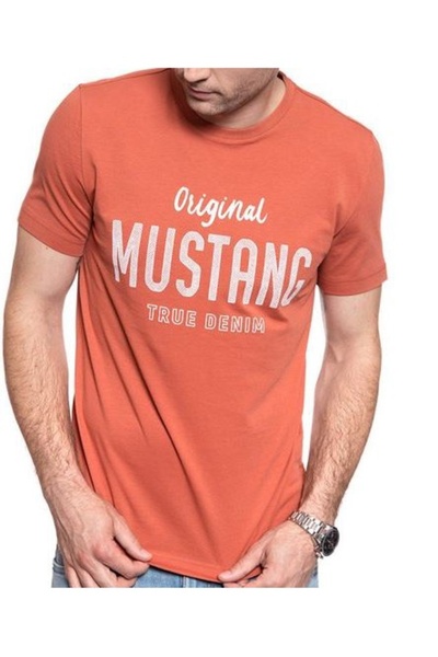 Mustang Tricou, Mustang, Alex C Print, Bumbac, Portocaliu, S