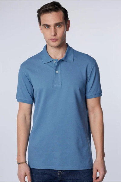 Tudors Men's Regular Fit Classic Cut 100% Cotton Plain Pique Blue Polo Neck T...