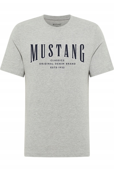 Mustang Tricou Barbati Mustang, Style Alex, Gri, Bumbac, Regular Fit, Marime L