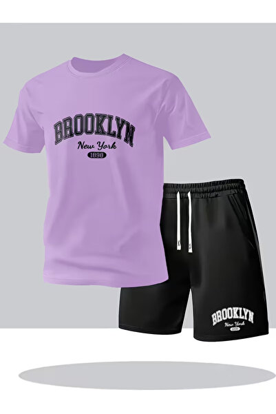 bellanova Set de tricouri și pantaloni scurți supradimensionați cu imprimeu p...