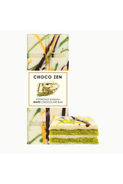 Choco Zen Dubai Chocolate (65g) Premium Pistachio Kunafa White Chocolate Bar ...