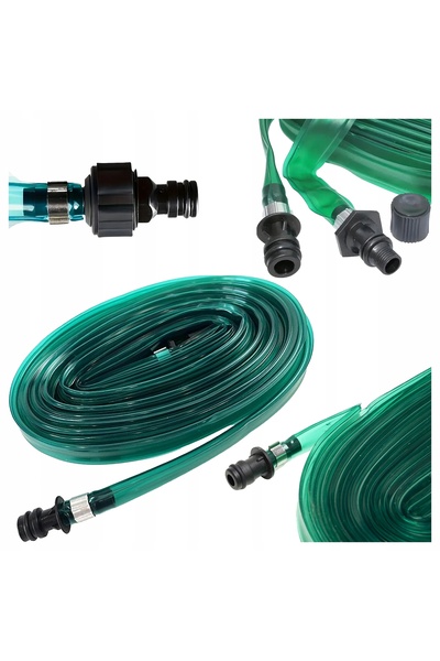 zola Sistem irigare prin picurare 10 m, furtun 16 mm, 1/2" si 3/4", PVC, verde