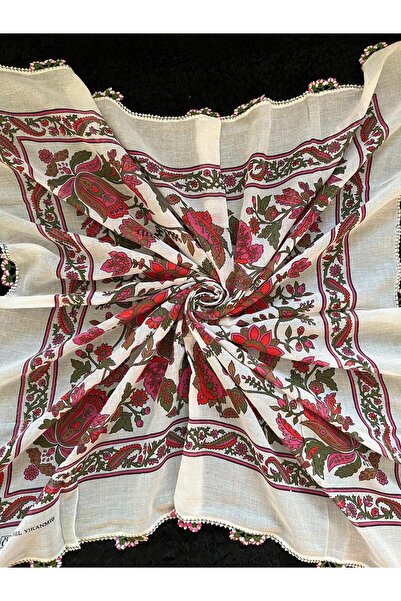 Beykan handmade Κασκόλ με κέντημα με βελονάκι/Υεμένιο/Γραφήματα/Τουλμπέντ/Πανί