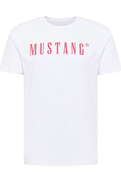 Mustang Tricou Barbati, Mustang, Bumbac, Alb, Alb, 3XL