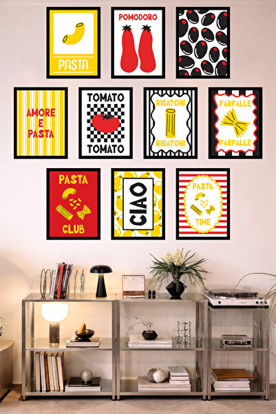UNT 10-Frame Look Kitchen |   Modern |   Retro Wall Poster Painting Set – 15X...