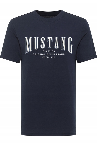 Mustang Tricou Barbati Mustang, Style Alex, Regular Fit, Negru, 100% Bumbac, 6XL
