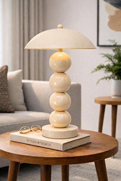 MİLA AYDINLATMA PİLLİ 4 TOP AÇ-KAPA MASA LAMBASI ABAJUR CAFE RESTAURANT SALON...