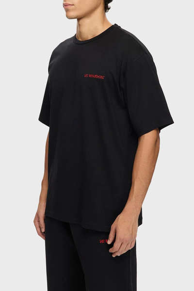 LES BENJAMINS Чоловіча футболка з принтом на спині, з бавовняної тканини, віл...