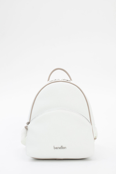 United Colors of Benetton Women's Backpack White-Stone Bnt1824