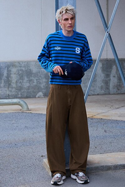 Bershka Keten karışımlı süper baggy fit pantolon