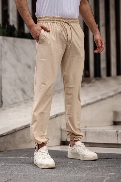 BİRBEYSTORE Men's Bottom Sweatpants Parachute Thin Fabric Elastic Cuffs Baggy...