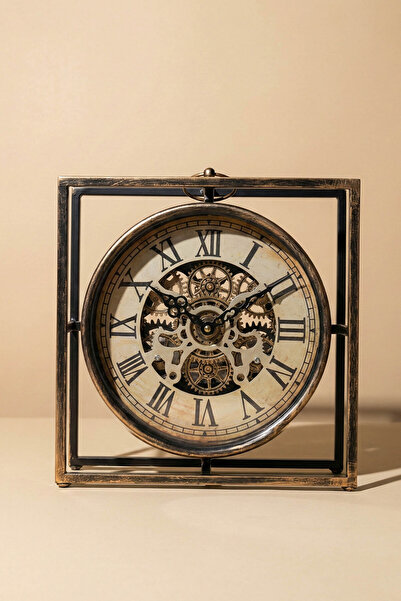 Perotti ساعة على شكل عجلة من Waller v2 مقاس 32 × 30 سم، ساعة مكتبية وطاولة بت...