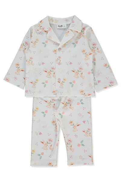 Bebetto İNTERLOK PATİKSİZ PİJAMA TAKIMI 2Lİ (SWEET PYJAMAS/26) EKRU