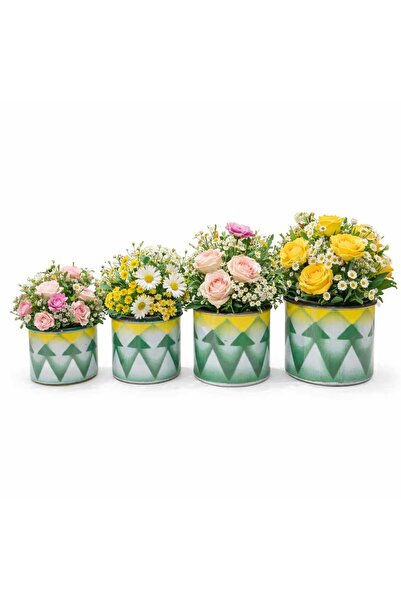 Awanimas Green clay vase boxes, 4 boxes