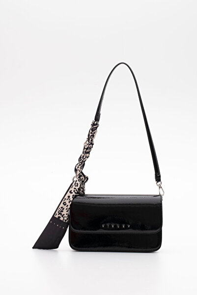 Sisley Women's Arm Bag Patent Leather Black Sly353