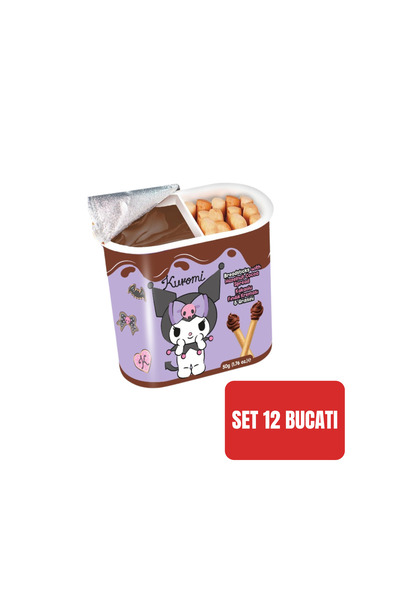 kuromi SET 12 BUCĂȚI - Cremă de cacao și alune Stick ’n Go cu grissini, 50 g