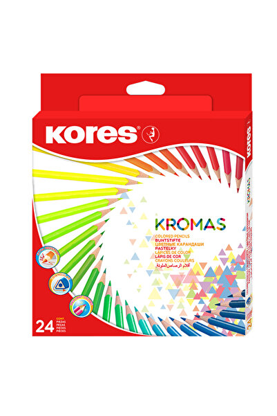 kores 24 TRIANGULAR COLORED PENCILS